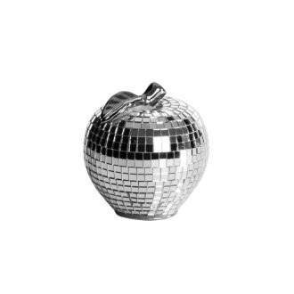 Ezüst színű, tükör mozaik alma