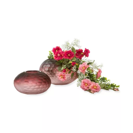 Burgundi színű üveg váza