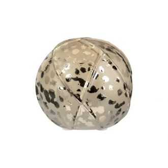 Arany/pezsgő színű dekorációs kerámiagömb