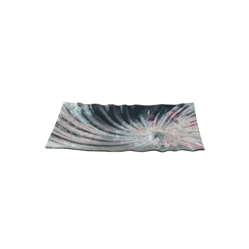 Üveg tál, téglalap formájú