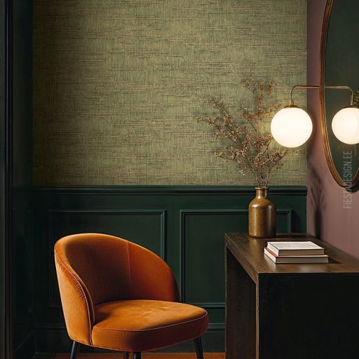 Exkluzív zöld-arany texturált tapéta 10mx0.7m