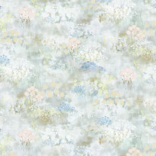 Elegáns aquarell virág mintás tapéta pasztell zöld  árnyalatokkal 330x270cm