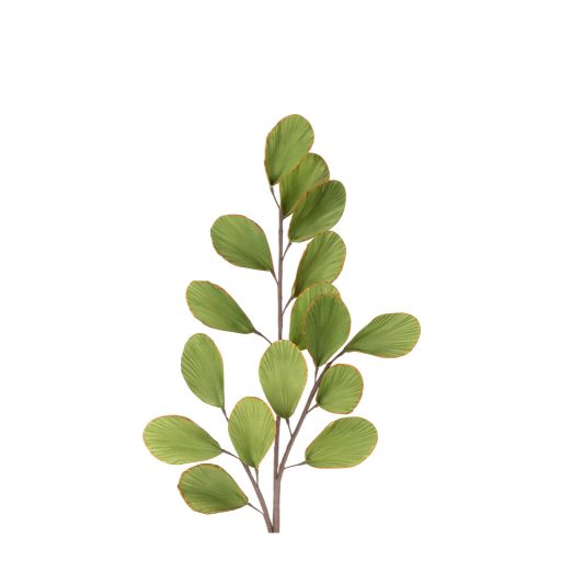 Zöld színű dekorlevél bronz kontúrral