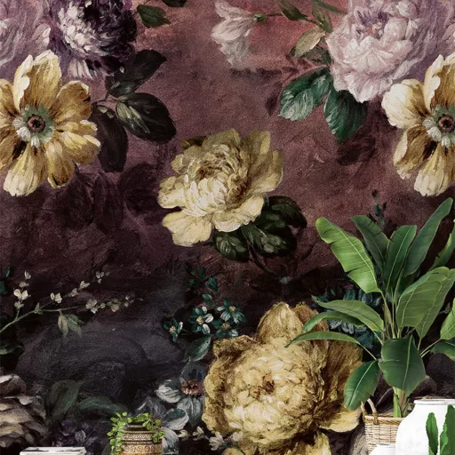 Prémium virágmintás fali tapéta – elegáns romantikus design