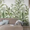 Zöld akvarell jungle design panel – modern trópusi design