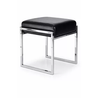 Fekete ülőke – Modern design króm vázzal