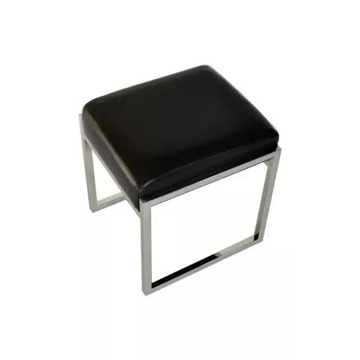 Fekete ülőke – Modern design króm vázzal