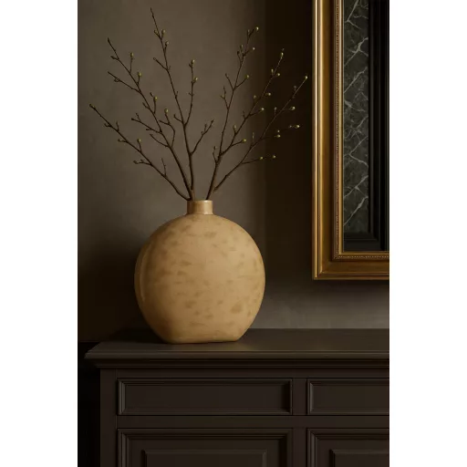 Barna, bézs színű rusztikus váza