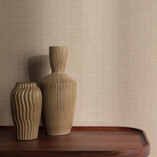 Prémium bambusz mintás  tapéta – természetes struktura, beige színben