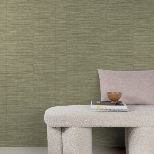 Prémium bambusz mintás  tapéta – természetes struktura, olivazöld színben