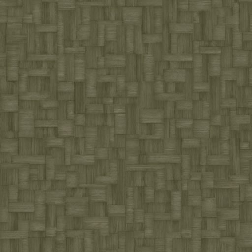 Elegáns szövött panelhatású tapéta geometrikus blokk mintázattal, mélyzöld  színben