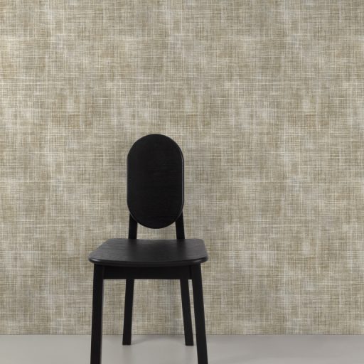 Elegáns, keresztszálas textilhatású tapéta finoman strukturált felülettel, taupe  színben