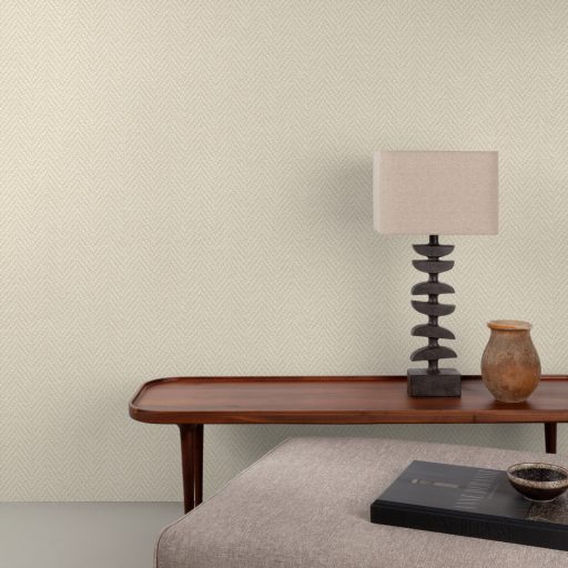 Letisztult, prémium megjelenésű geometrikus mintás tapéta finom textilhatású felülettel , beige színben