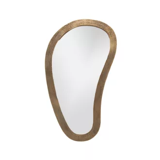 Organikus formájú, arany keretes fali tükör