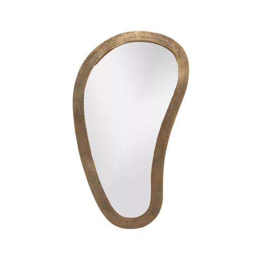 Organikus formájú, arany keretes fali tükör