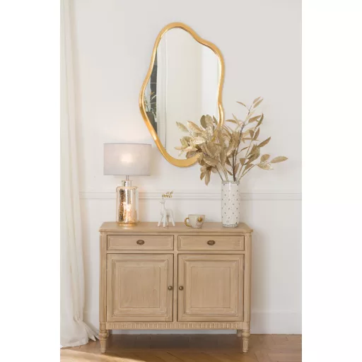 Aranykeretes, fali tükör lágy, hullámzó kontúrokkal