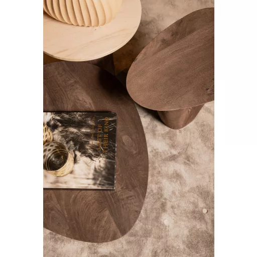 Mangófa dohányzó asztal organikus formával