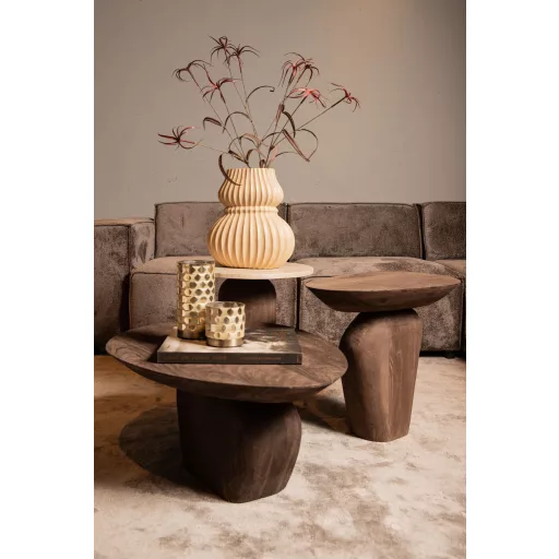 Mangófa dohányzó asztal organikus formával