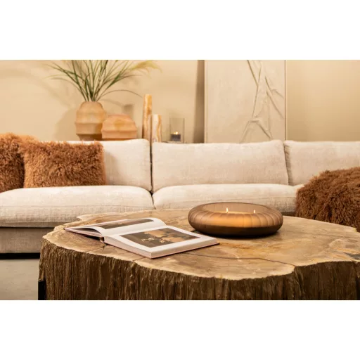 Egyedi fa rönk dohányzóasztal természetes felülettel és exclusive megjelenéssel