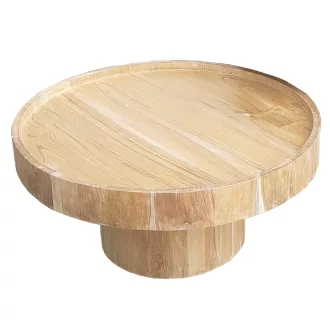 Kerek design asztal – Természetes fa megjelenéssel