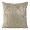Art Deco bársony díszpárna huzat sötétbeige-pezsgő színű legyező mintával .Modern,elegáns, art-deco enteriőrök tökéletes kiegészítője. 45x45cm