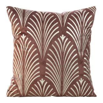   Art Deco bársony díszpárna bronzbarna színű legyező mintával .Modern,elegáns, art-deco enteriőrök tökéletes kiegészítője. 45x45cm