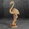Elegáns, exkluzív flamingó dekorfigura különleges gyöngyhatású textúráva 12X8X27 cm