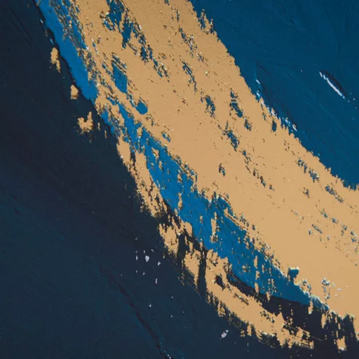 Elegáns absztrakt vászonkép mély sötétkék, szürke és fényes arany részlettel 60X90 cm