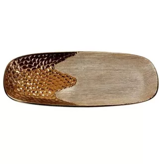 Bronz színű tál 18x42cm