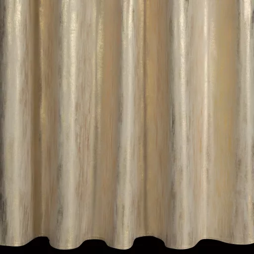 Elegáns arany fényes dekorfüggöny prémium  anyagból. Fémes csillogás, exkluzív megjelenés–egyenletes ceruza ráncolóval, rúdkarnisra és sínes karnishoz ,140X270cm