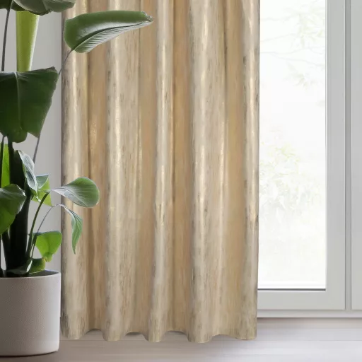 Elegáns arany fényes dekorfüggöny prémium  anyagból. Fémes csillogás, exkluzív megjelenés–egyenletes ceruza ráncolóval, rúdkarnisra és sínes karnishoz ,140X270cm