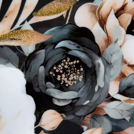 Különleges női portré lenyomat ,  vászonkép finom virágmotívumokkal 60X80x3.5 cm