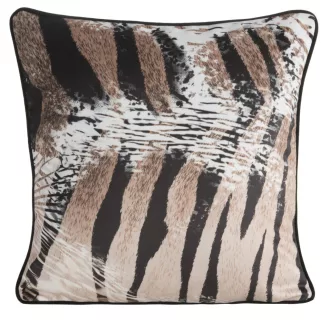   Állatmintás díszpárna huzat – zebra/leopárd mintás  modern l díszpárna,  párnabelsővel 45x45cm