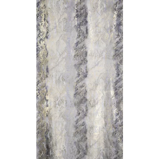 Szürke árnyalatú készfüggöny ,aranyló- festett hatású mintázattal – fém ringlivel rúdkarnishoz 135X250cm