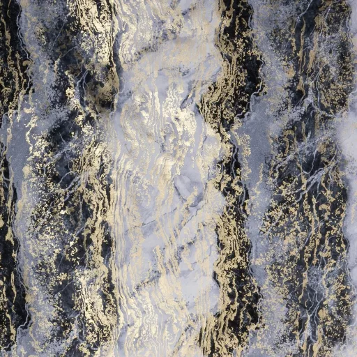 Szürke árnyalatú készfüggöny ,aranyló- festett hatású mintázattal – fém ringlivel rúdkarnishoz 135X250cm
