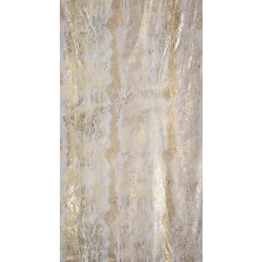 Arany árnyalatú készfüggöny ,aranyló- festett hatású mintázattal – fém ringlivel rúdkarnishoz 135X250cm
