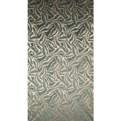 Elegáns levélmintás sötétítő függöny finom arany mintázattal és modern ringlis kialakítással 140X250cm 
