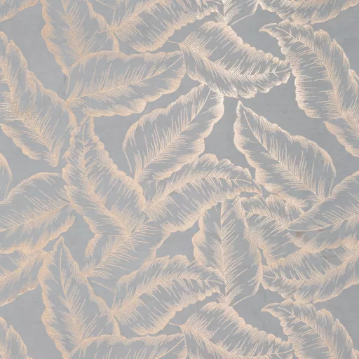 Elegáns levélmintás sötétítő függöny finom arany mintázattal és modern ringlis kialakítással 140X250cm 