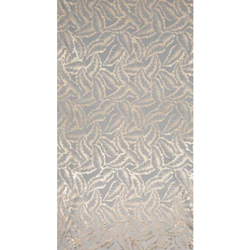 Elegáns levélmintás sötétítő függöny finom arany mintázattal és modern ringlis kialakítással 140X250cm 