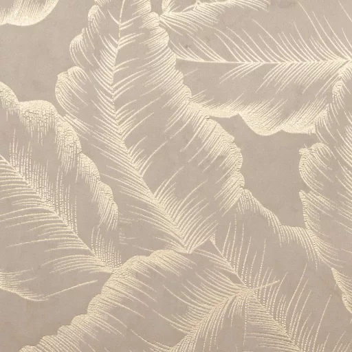 Elegáns levélmintás sötétítő függöny finom arany mintázattal és modern ringlis kialakítással 140X250cm 