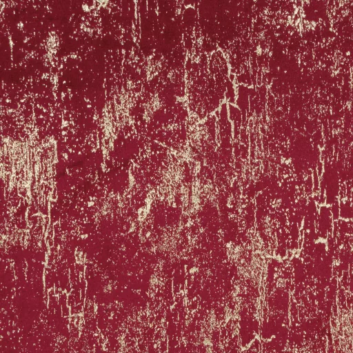 Bordó árnyalatú bársony készfüggöny ,aranyló- festett hatású mintázattal ––fém ringlivel rúdkarnishoz 140X250cm 