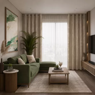   Beige árnyalatú bársony készfüggöny ,aranyló- festett hatású mintázattal ––fém ringlivel rúdkarnishoz 140X250cm 