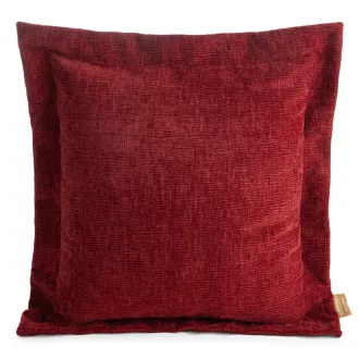   Bordó bársony díszpárnahuzat – elegáns, puha tapintású -  modern, időtálló megjelenés,  párnabelsővel 45x45cm