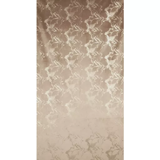 Bronzos barna színű bársony dekorfüggöny arany márványmintával – Elegáns készfüggöny ––arany fém ringlivel rúdkarnishoz 140X250cm 