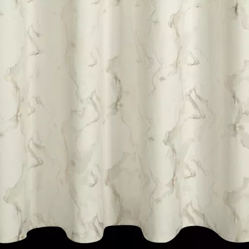 Krém színű bársony dekorfüggöny arany márványmintával – Elegáns készfüggöny ––arany fém ringlivel rúdkarnishoz 140X250cm 