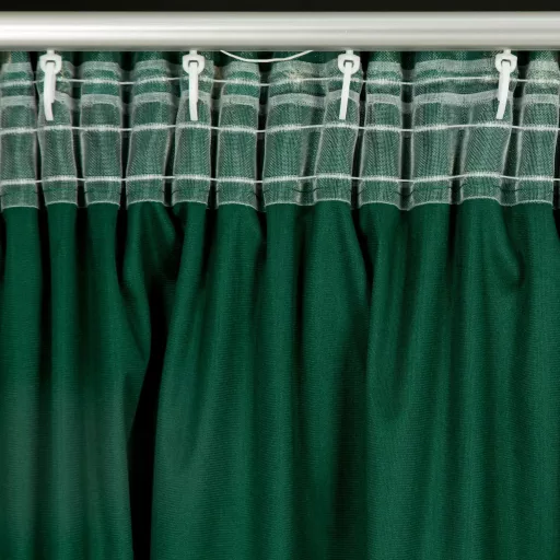 Sötétzöld bársony dekorfüggöny arany márványmintával – Elegáns készfüggöny ––egyenletes ceruza ráncolóval, rúdkarnisra és sínes karnisra, csipesszel és kampóval rögzíthető 140X270cm 