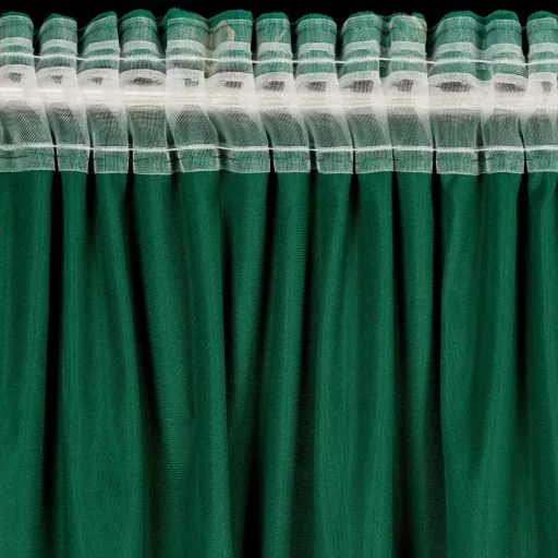 Sötétzöld bársony dekorfüggöny arany márványmintával – Elegáns készfüggöny ––egyenletes ceruza ráncolóval, rúdkarnisra és sínes karnisra, csipesszel és kampóval rögzíthető 140X270cm 