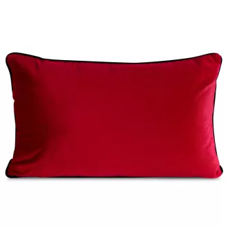   Piros színű  bársony boríték alakú díszpárna – Elegáns dekoráció nappaliba és hálószobába  -egyedi szabású párnabelsővel-30 x 50 cm