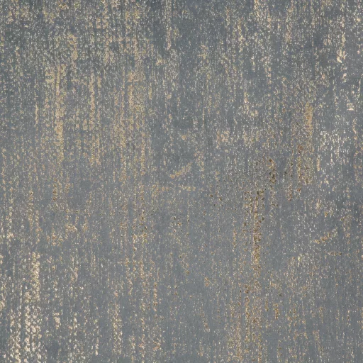 Szürke árnyalatú bársony készfüggöny ,aranyló esőszerű  mintázattal ––arany fém ringlivel rúdkarnishoz 140X250cm 
