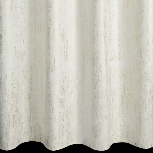 Krém árnyalatú bársony készfüggöny ,aranyló esőszerű  mintázattal ––arany fém ringlivel rúdkarnishoz 140X250cm 